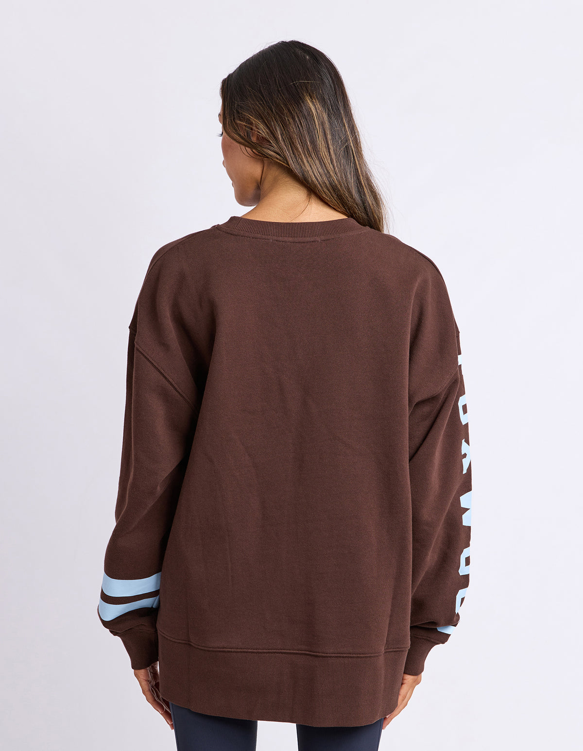 Foxwood Origin Crew Jumper - Coffee Bean with Light Blue
