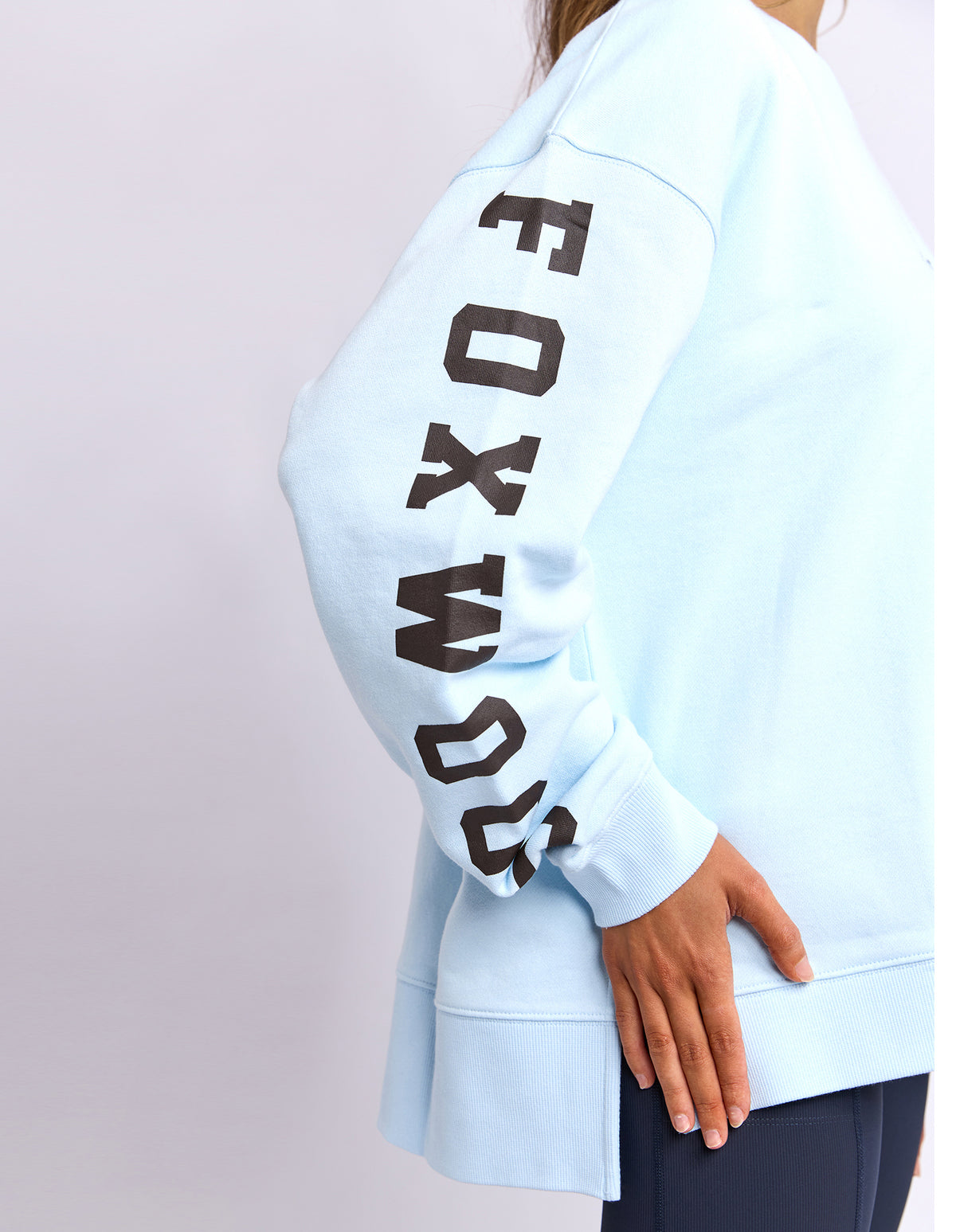 Foxwood Origin Crew Jumper - Light Blue with Coffee