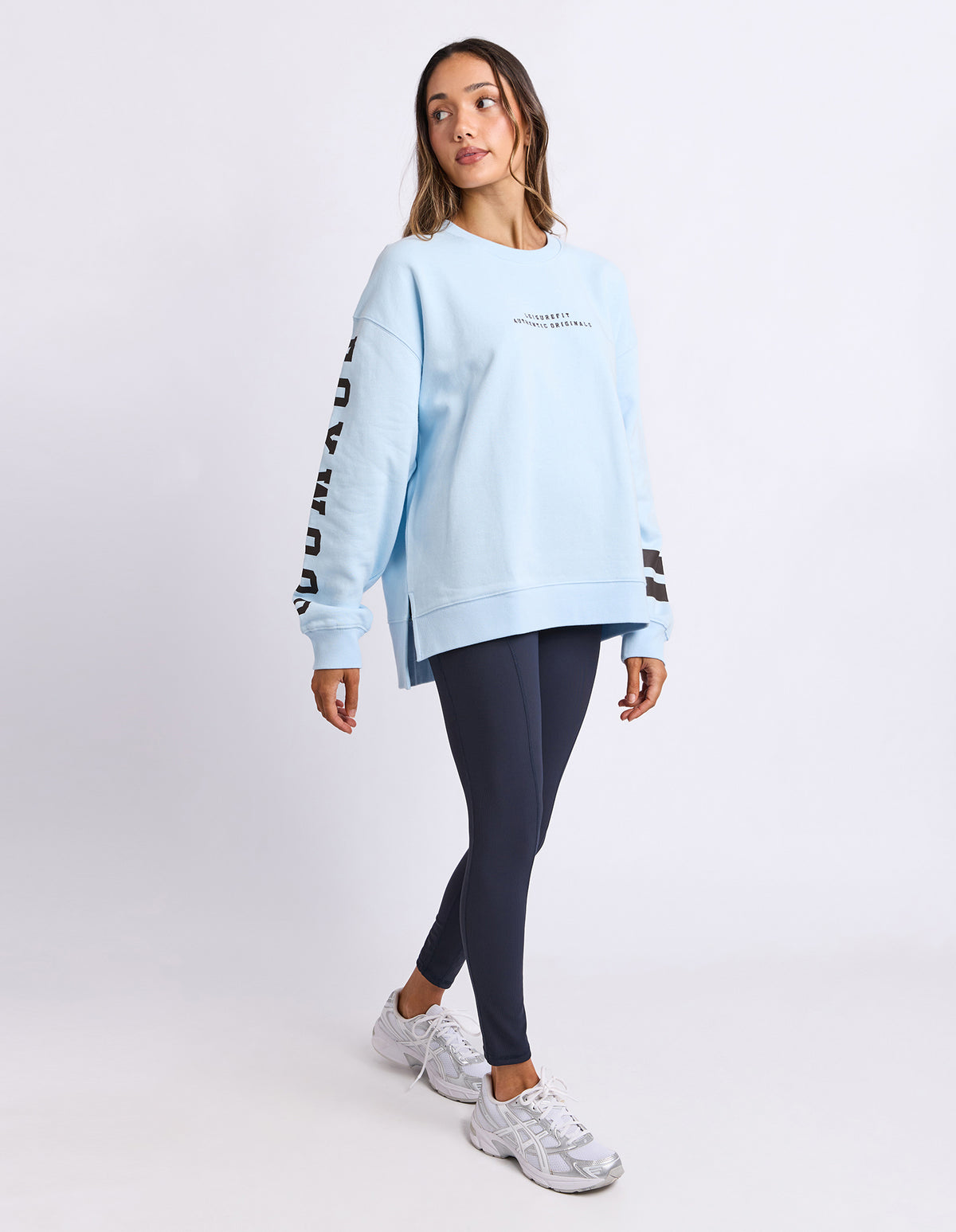 Foxwood Origin Crew Jumper - Light Blue with Coffee