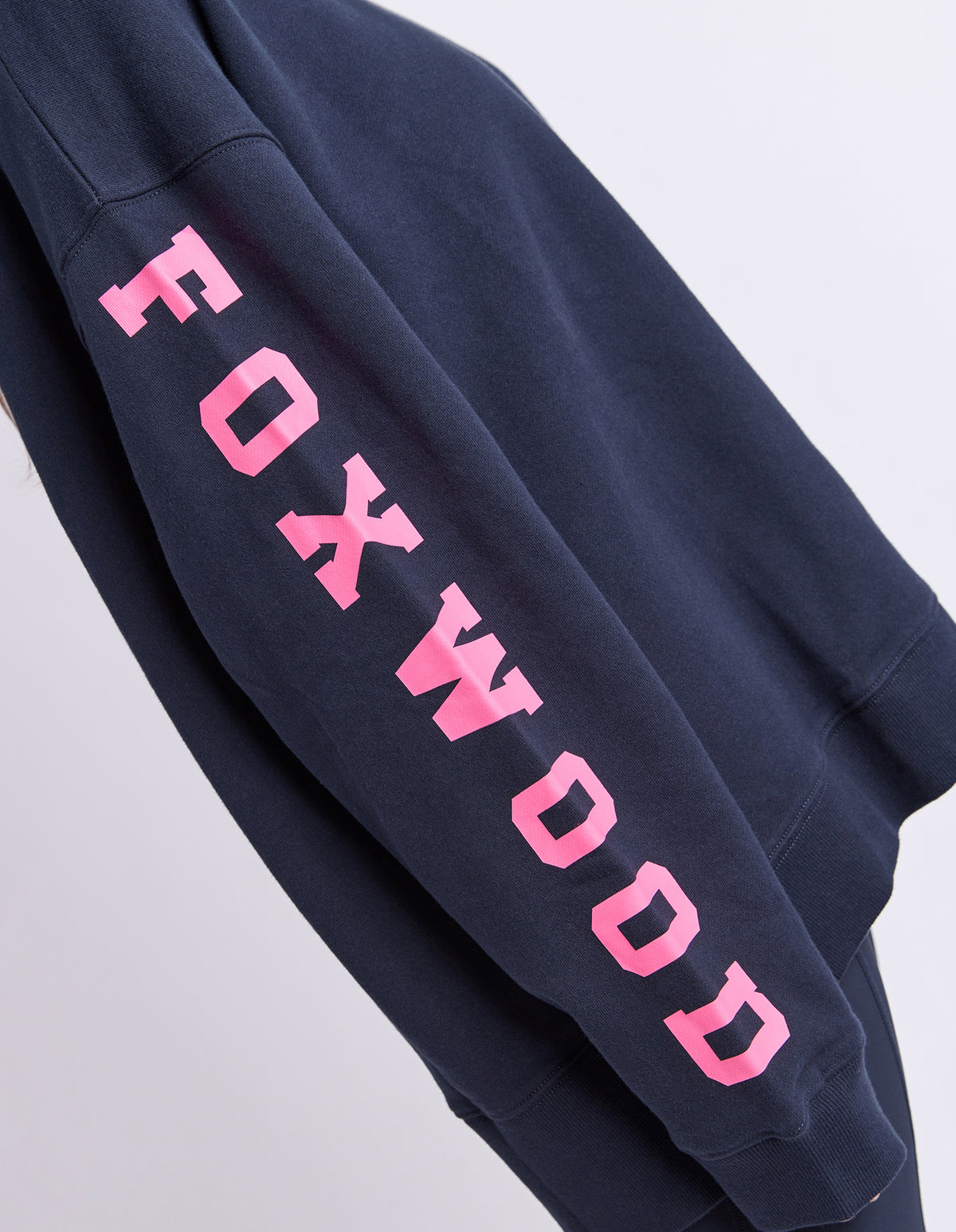 Foxwood Origin Crew Jumper - Navy with Bright Pink