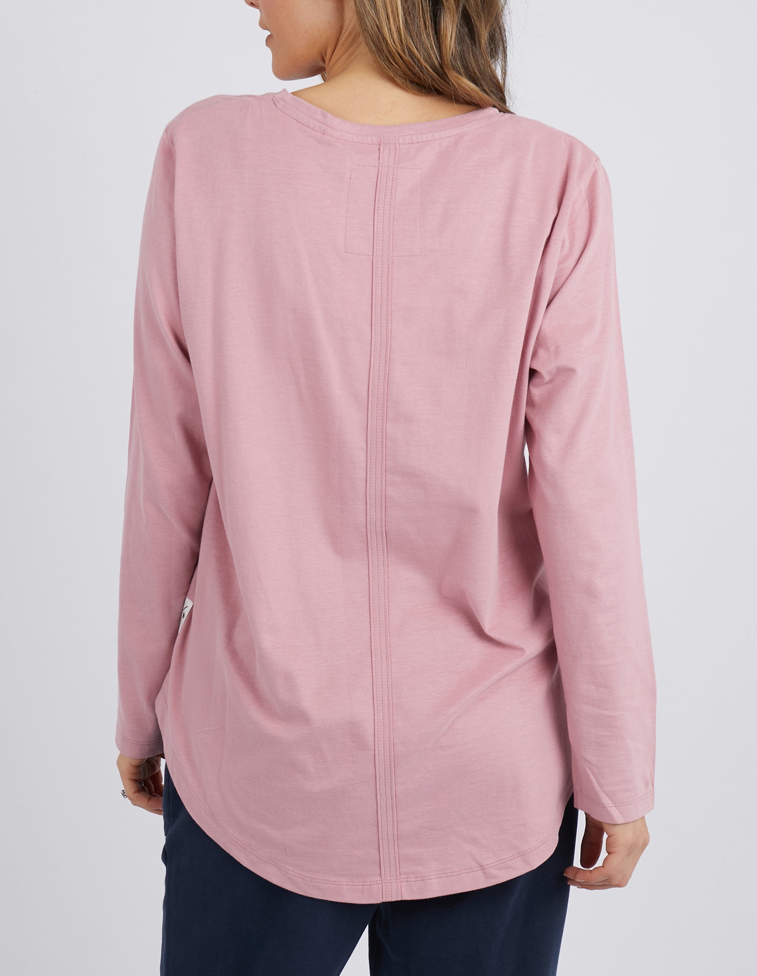 Elm Peachy Long Sleeve Vee Tee - Dusty Pink