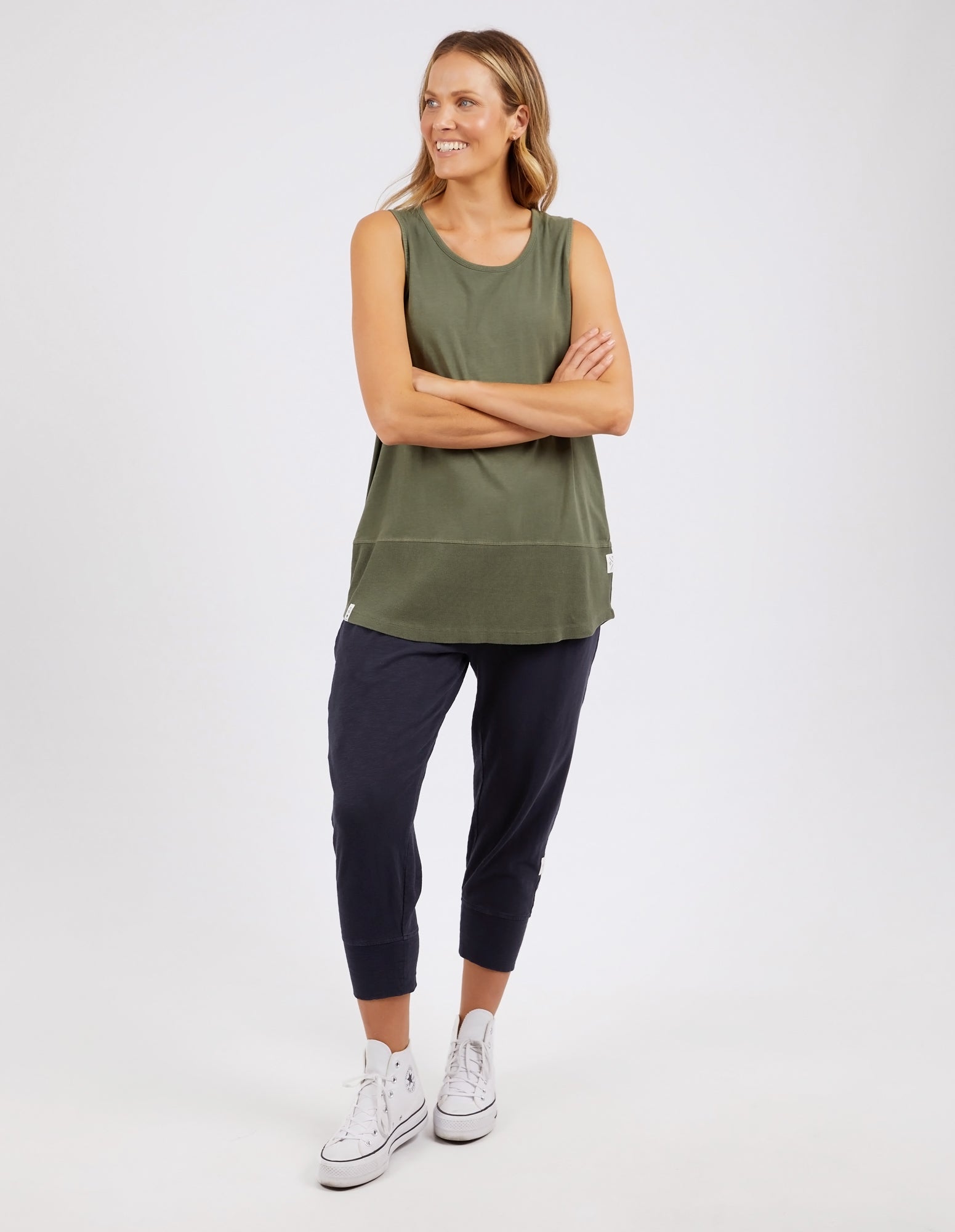 Collection of Elm Fundamental Rib Tank - Khaki in a gallery layout