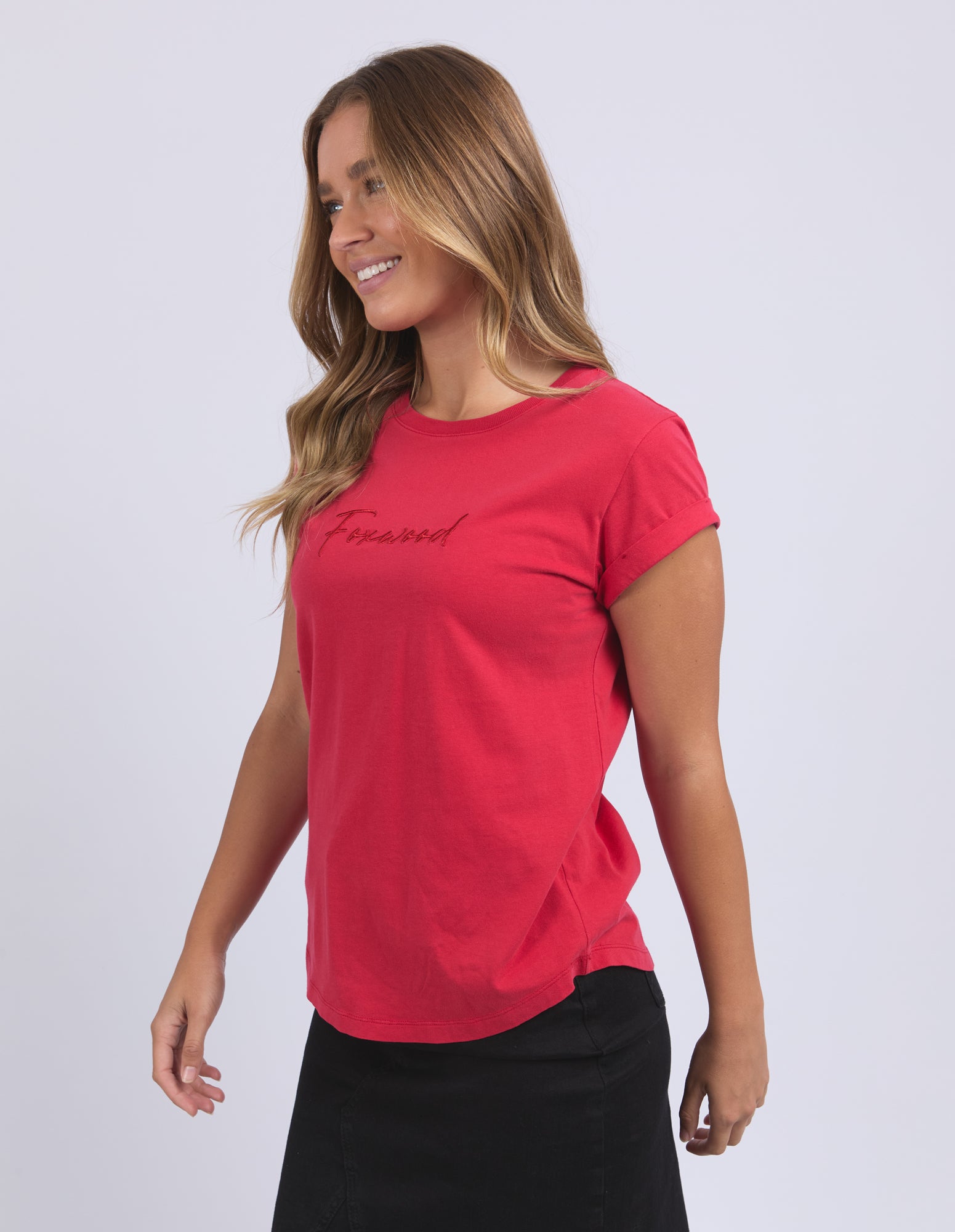 Collection of Foxwood Signature Tee - Crimson in a gallery layout
