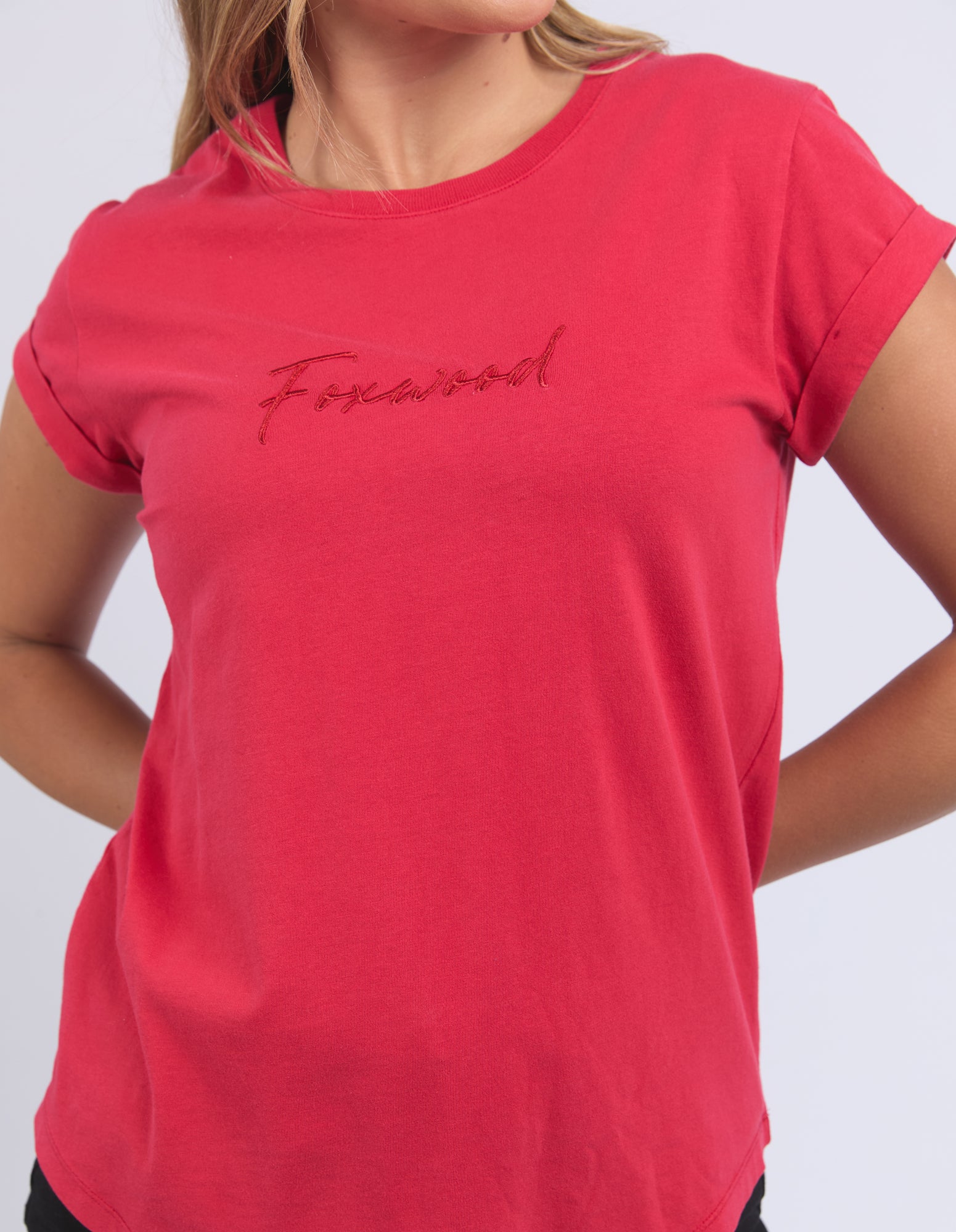 Collection of Foxwood Signature Tee - Crimson in a gallery layout