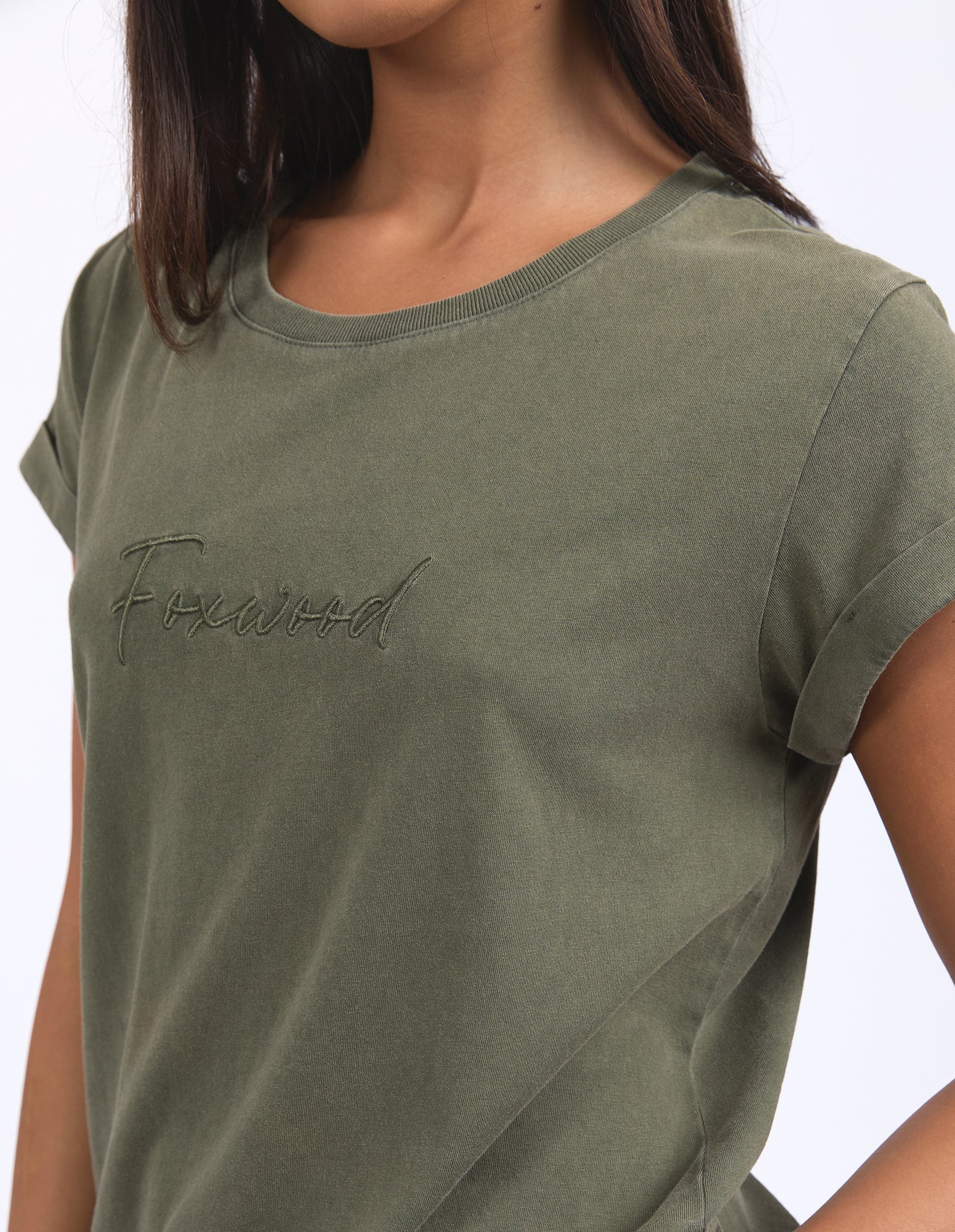 Collection of Foxwood Signature Tee - Khaki in a gallery layout