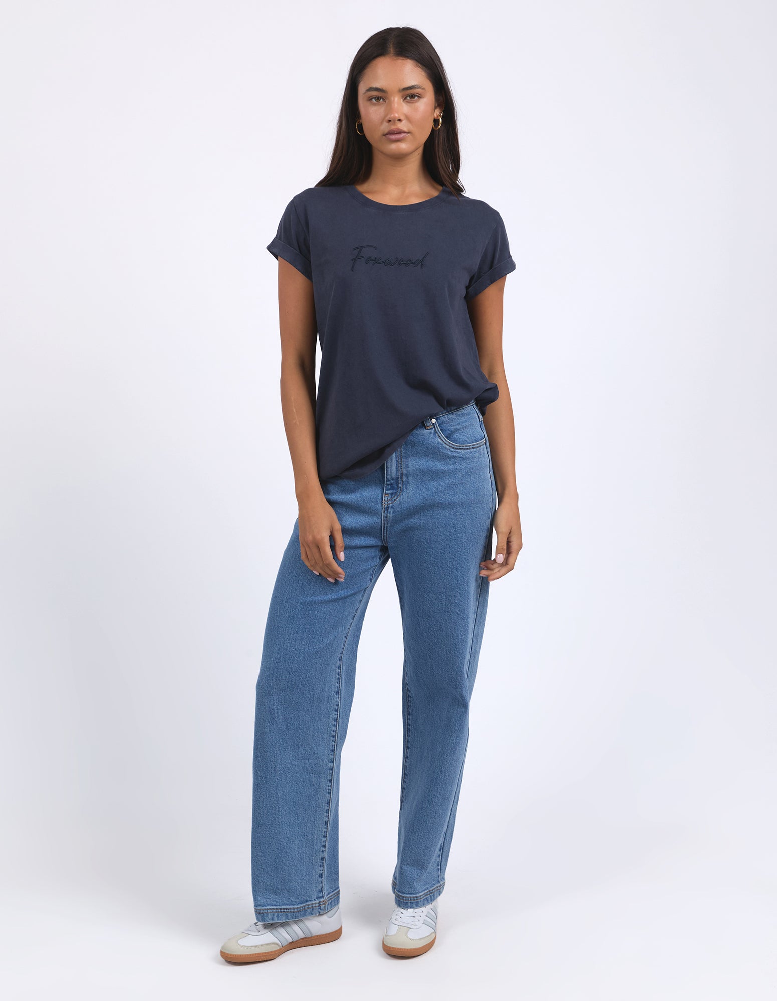 Collection of Foxwood Signature Tee - Navy in a gallery layout