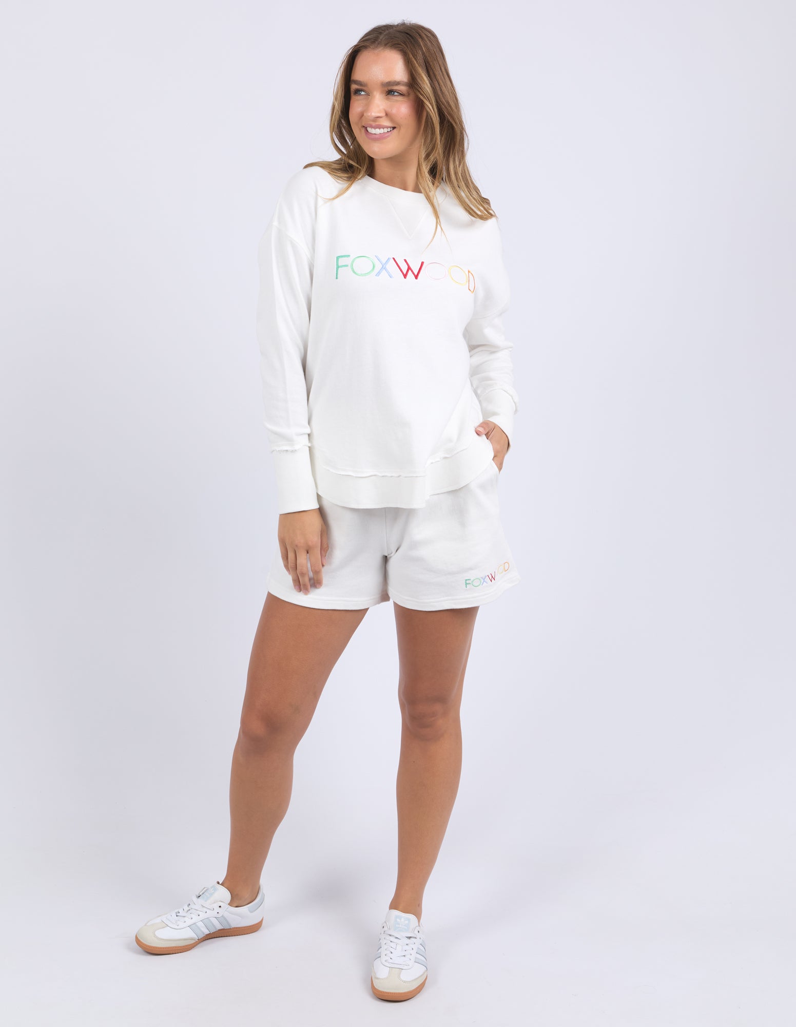 Image of Foxwood Simplified Confetti Crew - Vintage White