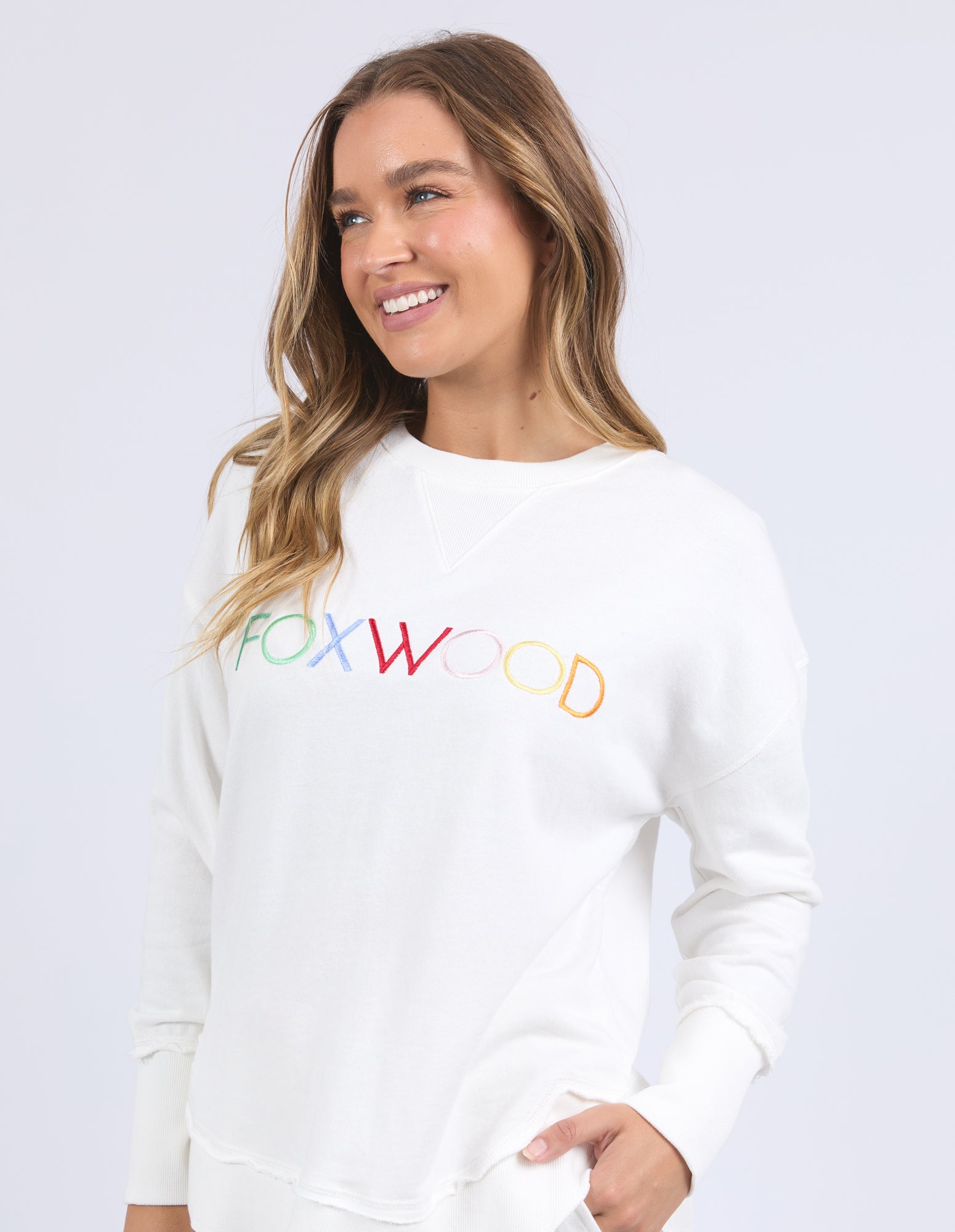Image of Foxwood Simplified Confetti Crew - Vintage White