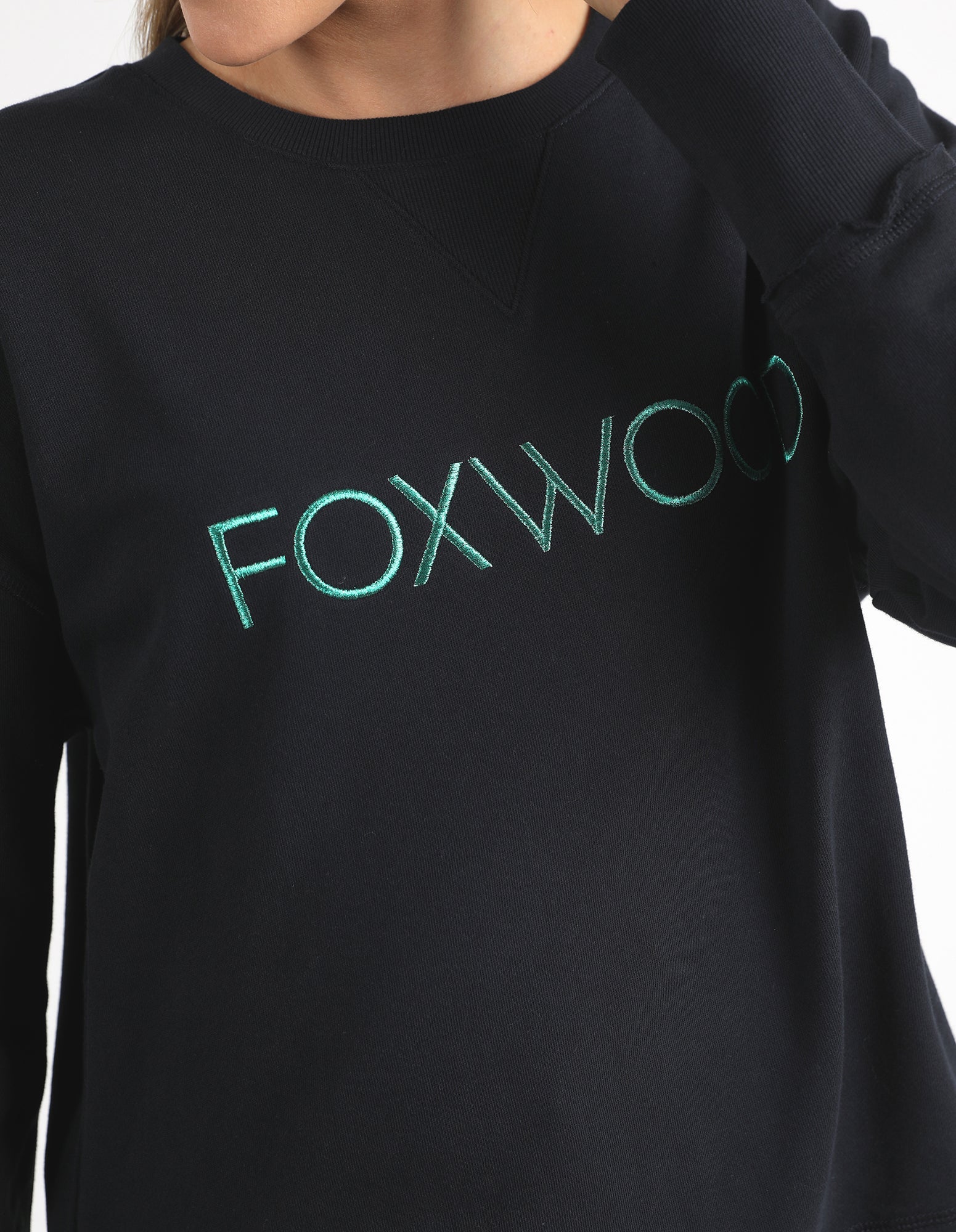 Image of Foxwood Simplified Metallic Crew - Black