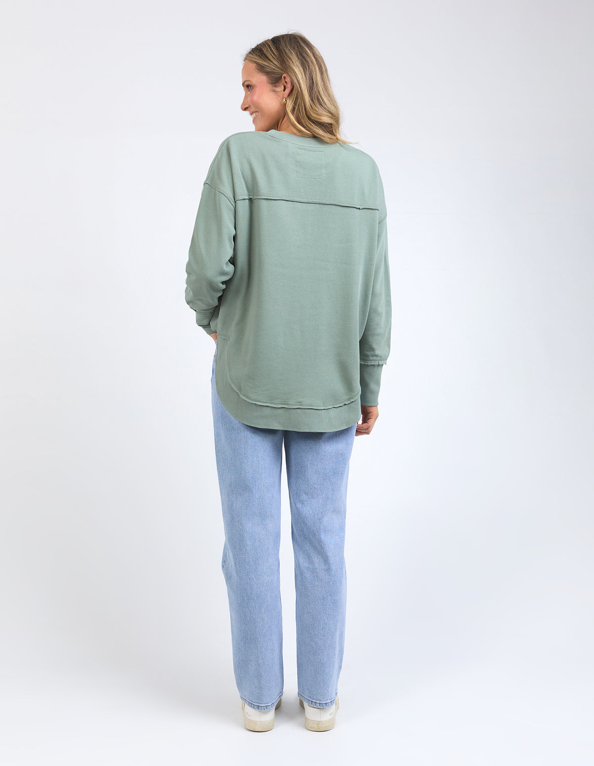 Foxwood Simplified Tonal Crew - Sage