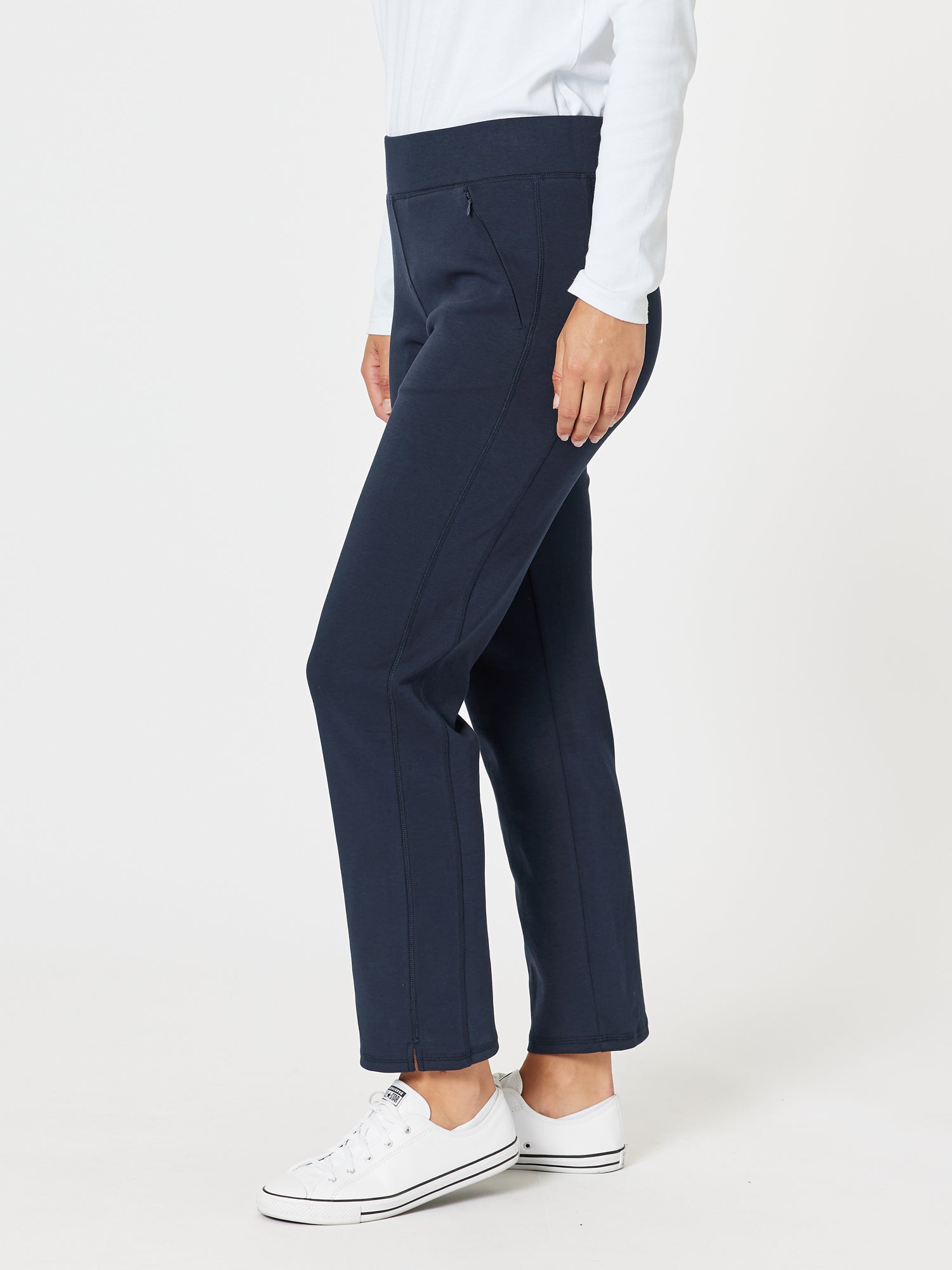 Collection of Gordon Smith Sport Straight Leg Ponte Pant - Navy in a gallery layout