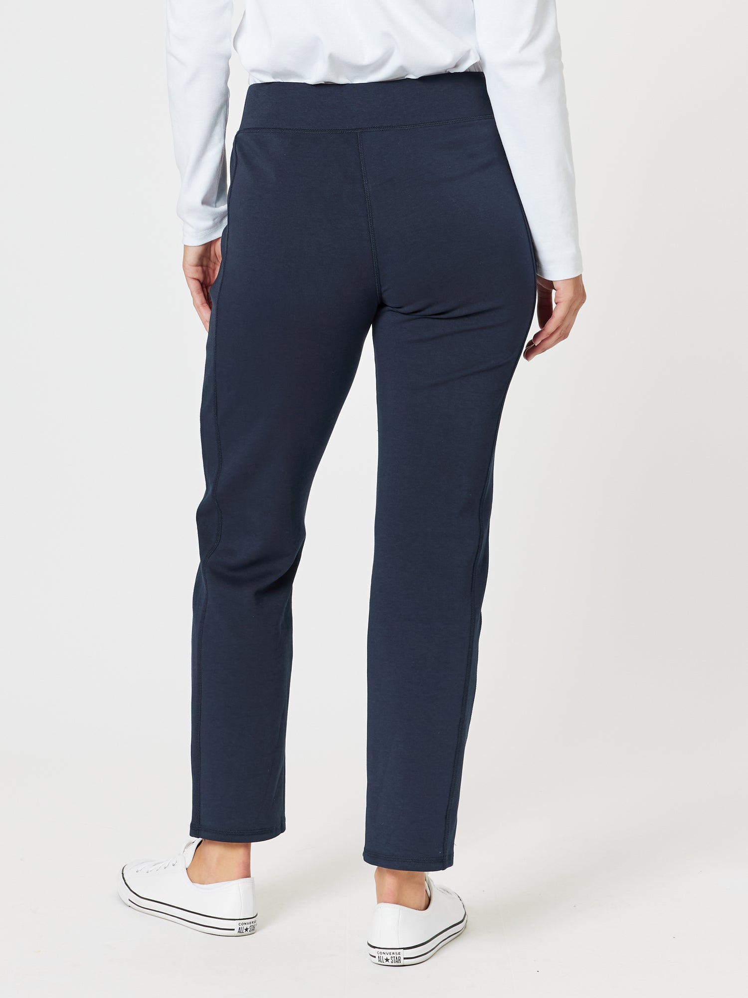 Collection of Gordon Smith Sport Straight Leg Ponte Pant - Navy in a gallery layout