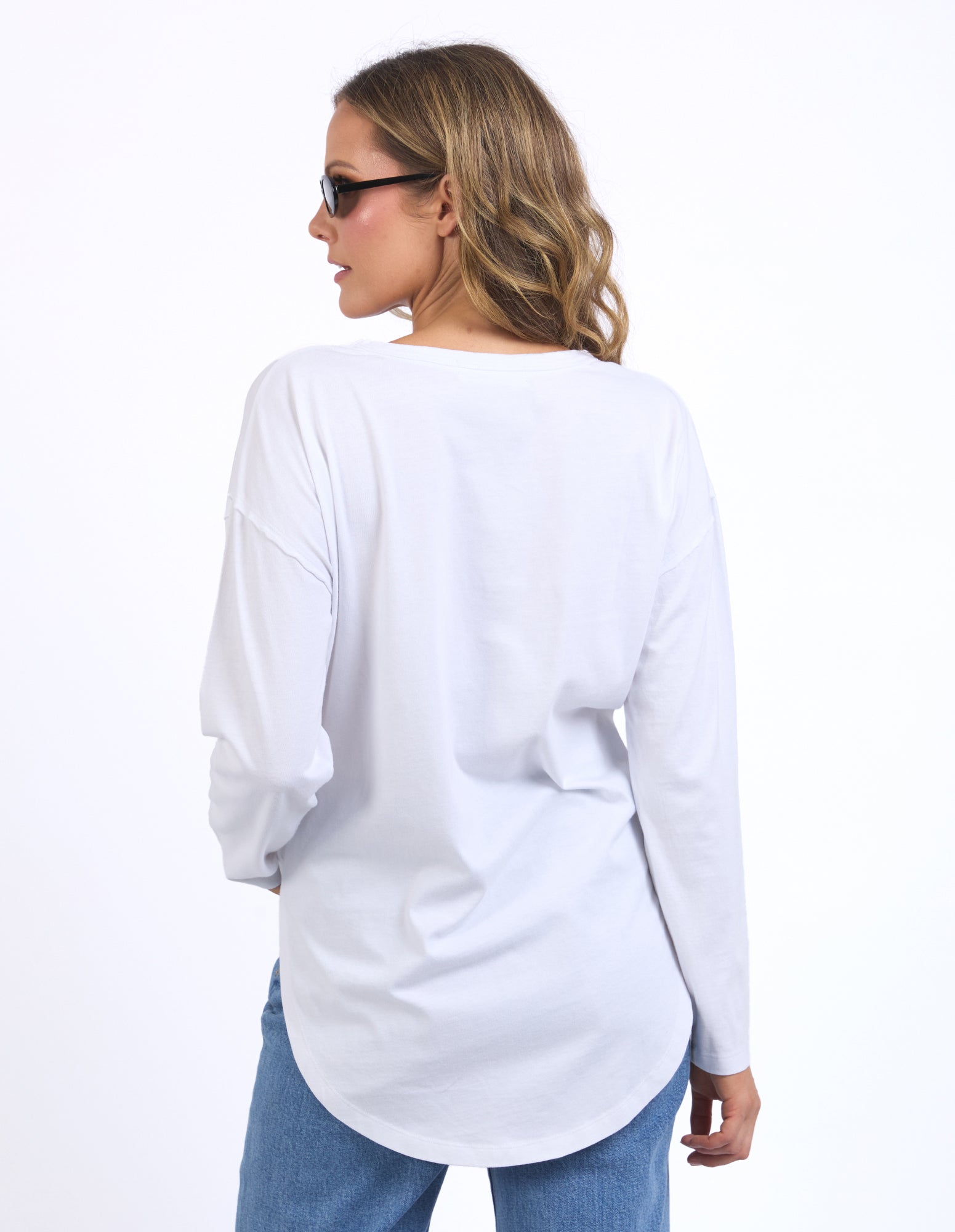 Collection of Foxwood Standard Long Sleeve - White in a gallery layout