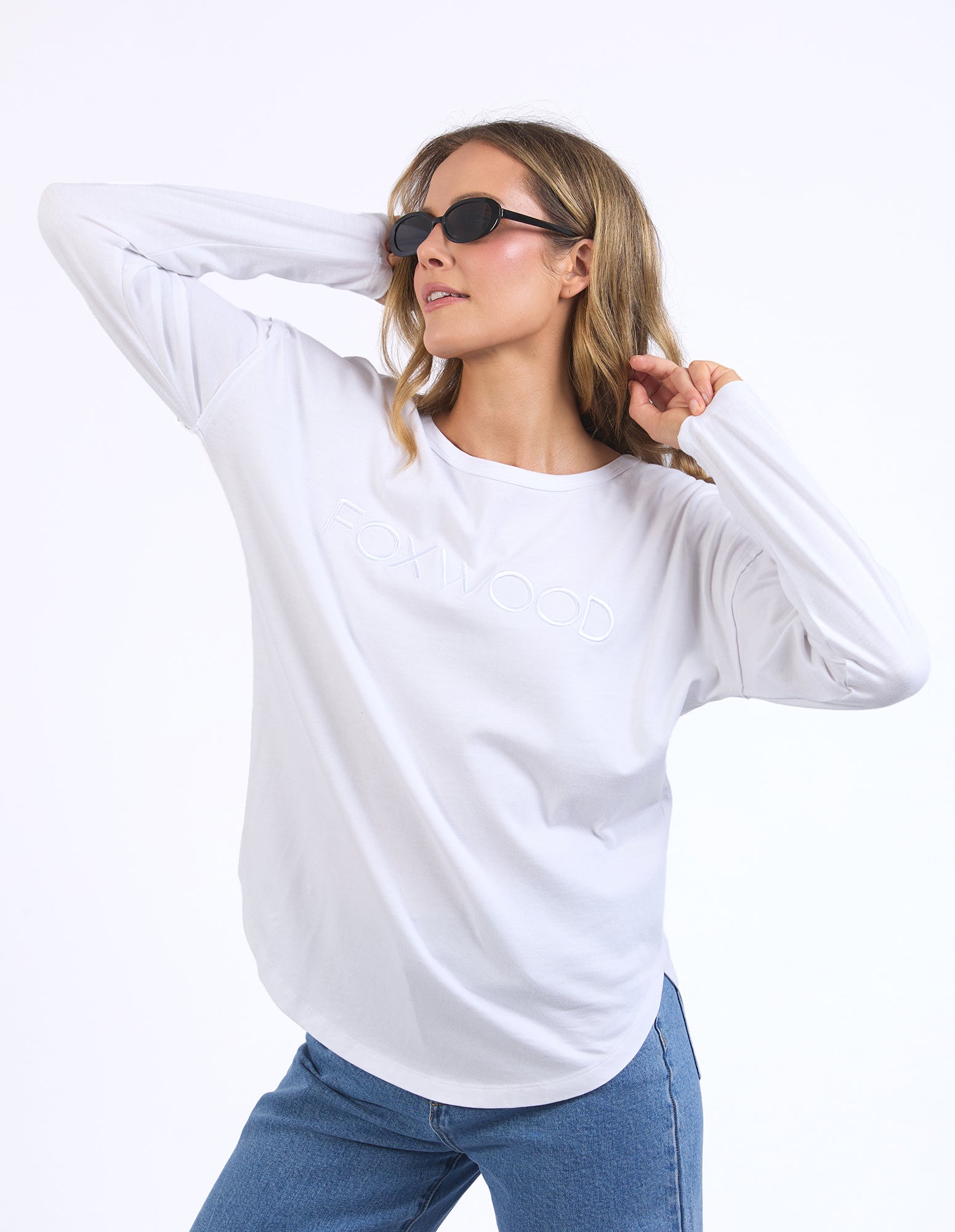 Collection of Foxwood Standard Long Sleeve - White in a gallery layout