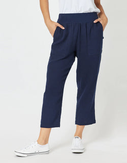 Collection of threadz-byron-cotton-7-8-pant-navy_3.jpg in a gallery layout