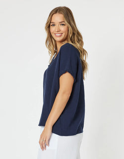 Collection of threadz-byron-cotton-v-neck-top-navy_4_1000x.jpg in a gallery layout