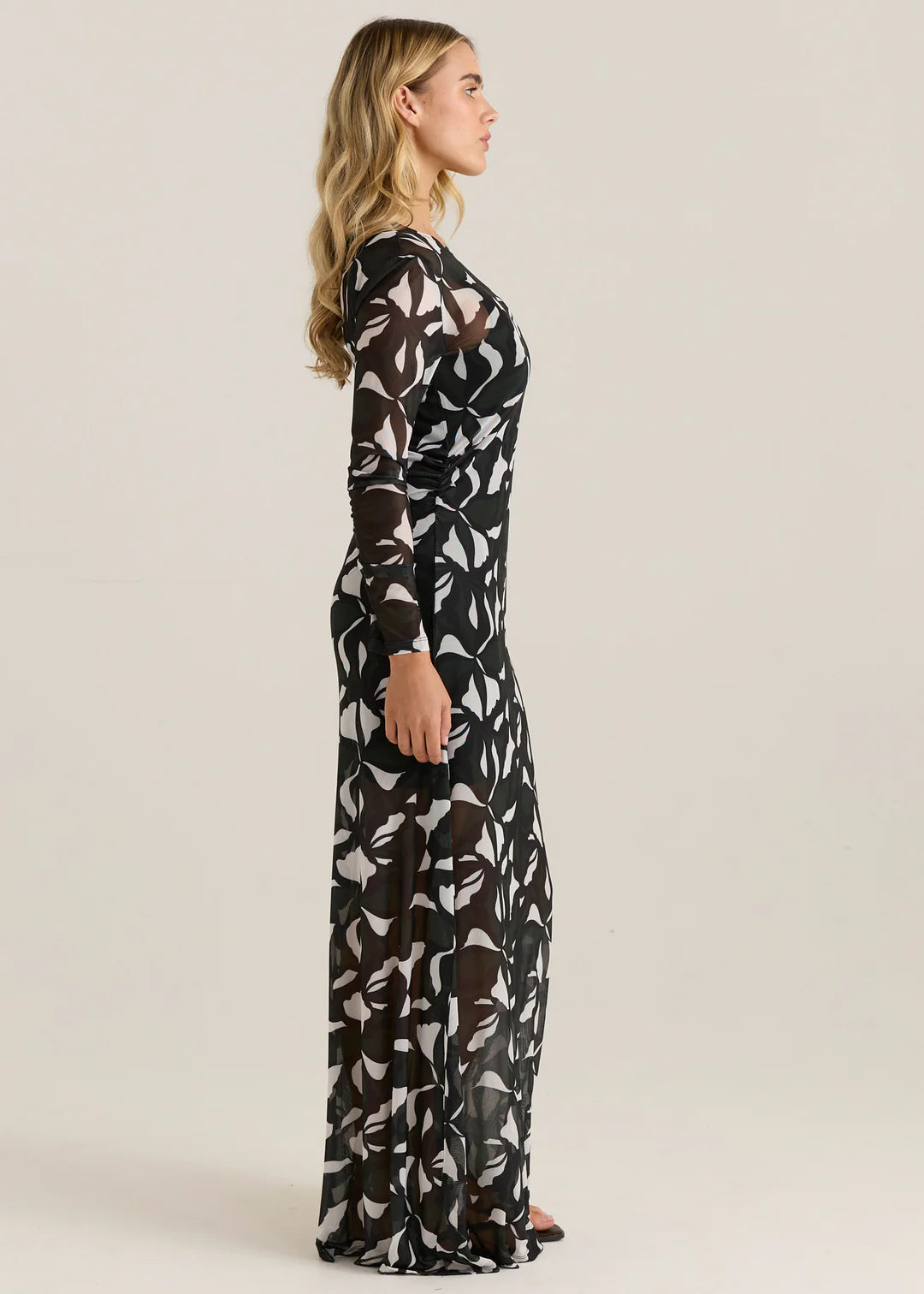 Image of Sass Tarni Mesh Dress - Iris Abstract Print