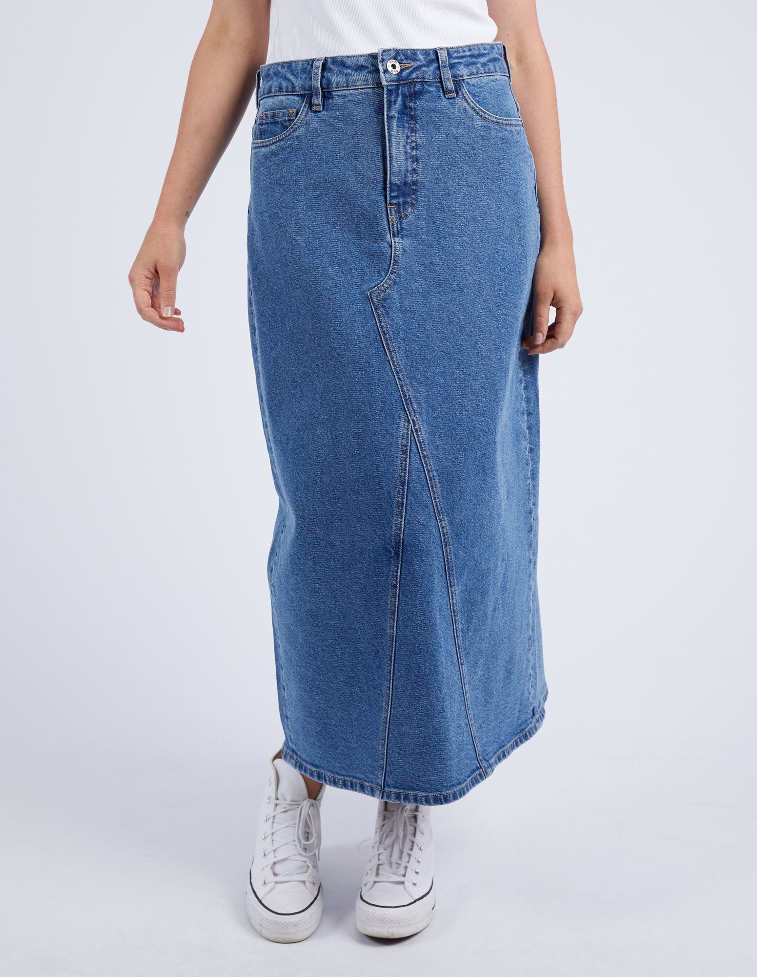 Image of zoe-midi-denim-skirt-blu-81D1350.BLU-1